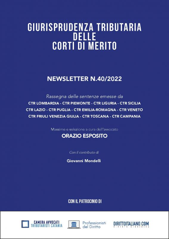 Copertina di Giurisprudenza delle Corti di Giustizia Tributaria	