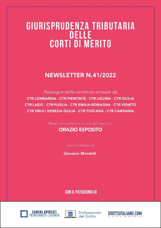 Copertina di Giurisprudenza delle Corti di Giustizia Tributaria	