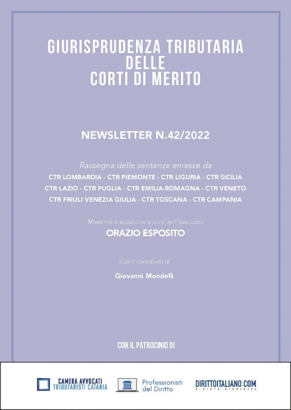 Copertina di Giurisprudenza delle Corti di Giustizia Tributaria	