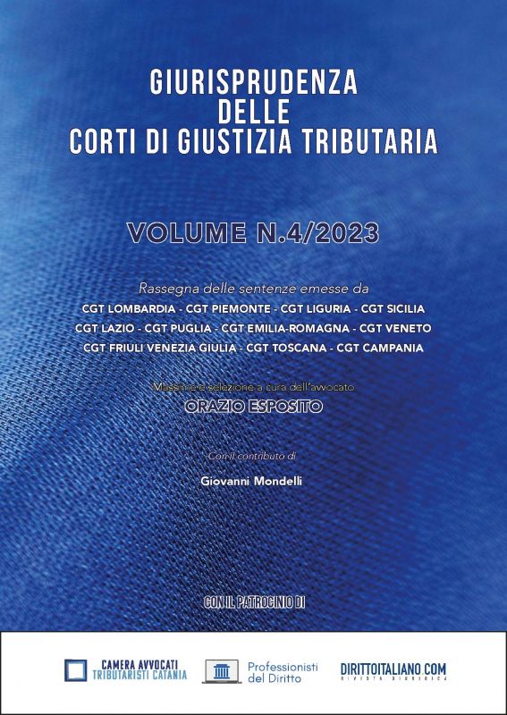 Copertina di Giurisprudenza delle Corti di Giustizia Tributaria