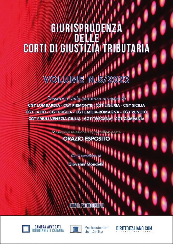 Copertina di Giurisprudenza delle Corti di Giustizia Tributaria