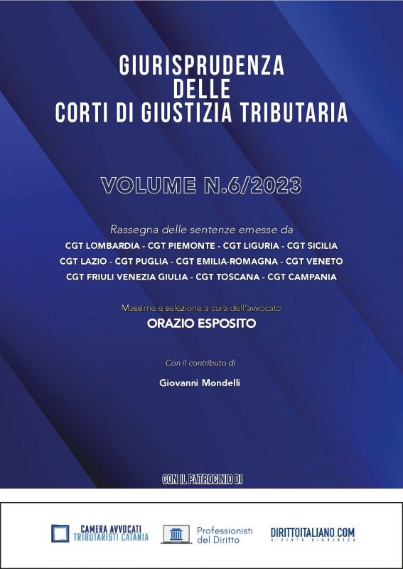 Copertina di Giurisprudenza delle Corti di Giustizia Tributaria