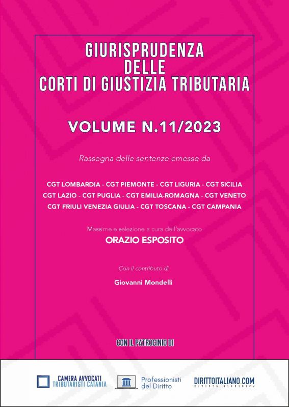 Copertina di Giurisprudenza delle Corti di Giustizia Tributaria	