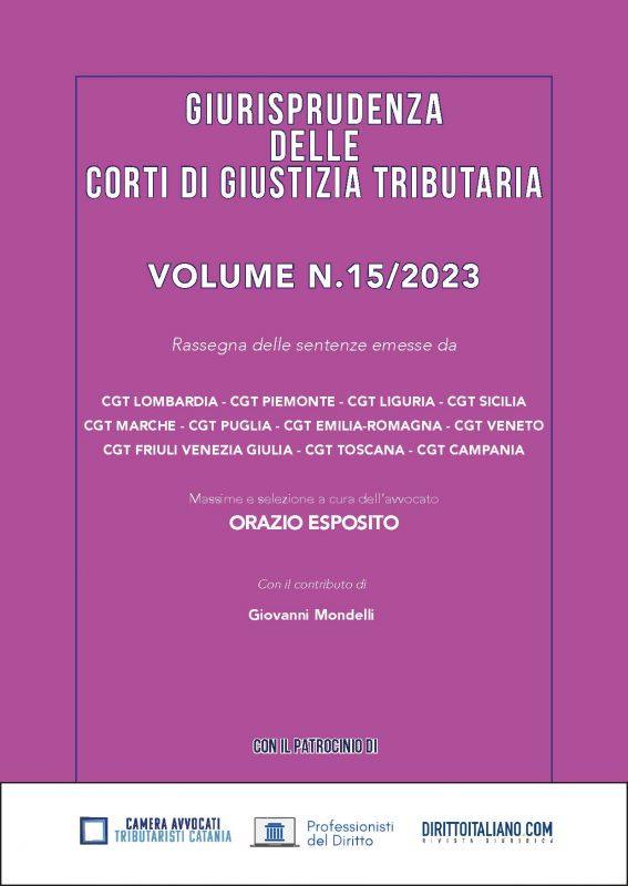 Copertina di Giurisprudenza delle Corti di Giustizia Tributaria	