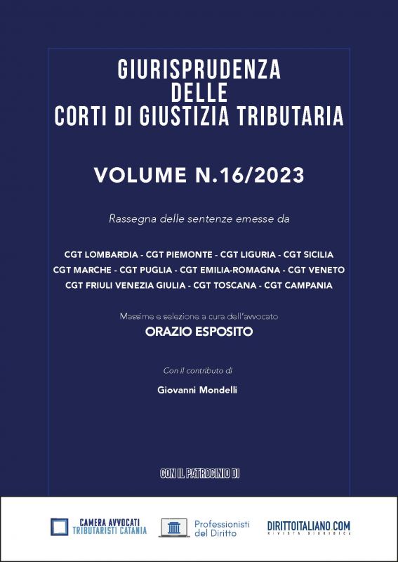 Copertina di Giurisprudenza delle Corti di Giustizia Tributaria	