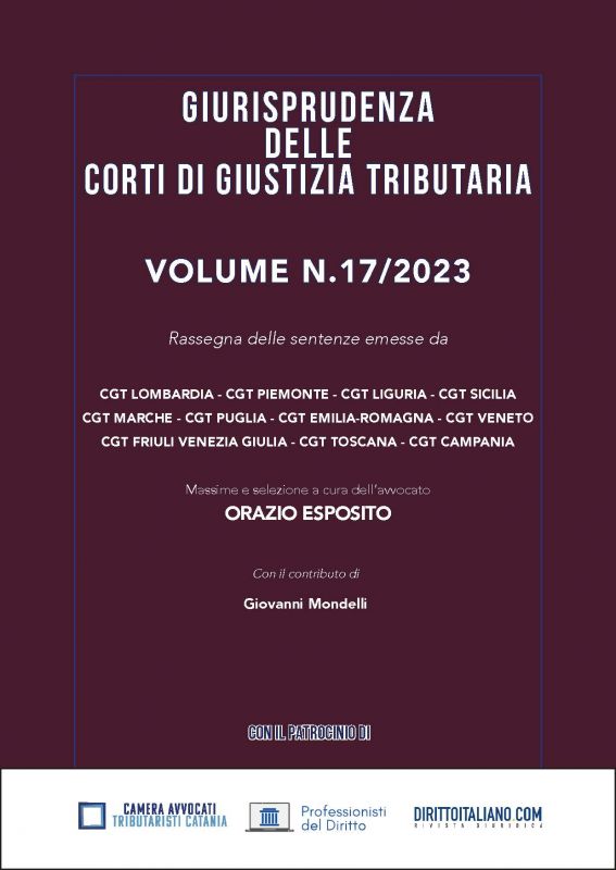 Copertina di Giurisprudenza delle Corti di Giustizia Tributaria	