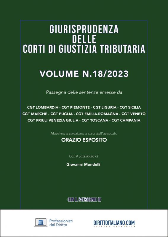 Copertina di Giurisprudenza delle Corti di Giustizia Tributaria	