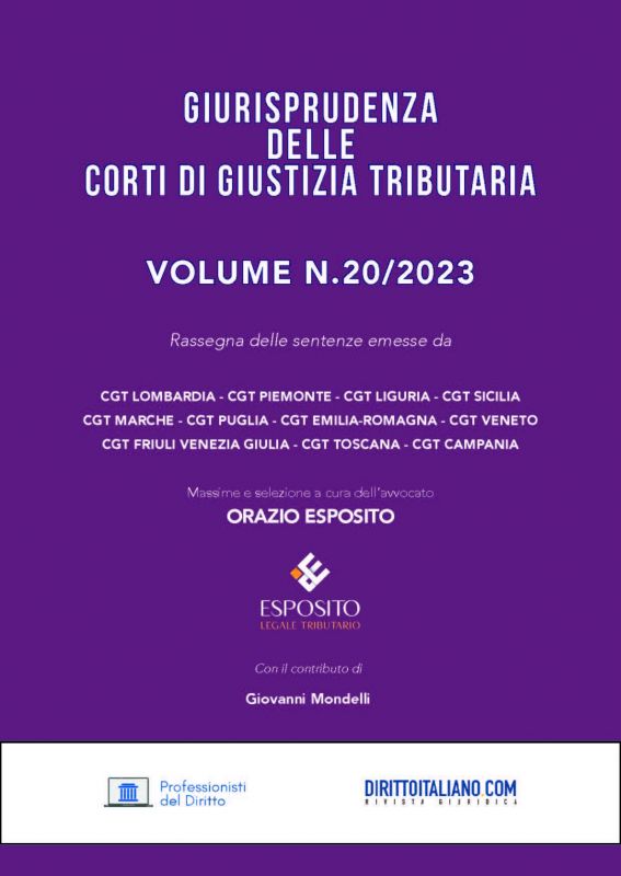 Copertina di Giurisprudenza delle Corti di Giustizia Tributaria	