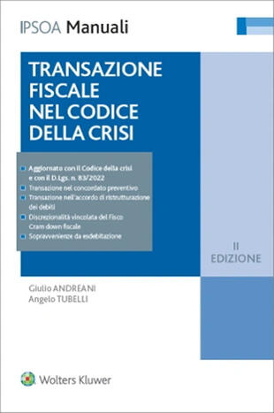 Copertina di Transazione fiscale nel codice della crisi, scritto da Giulio Andreani