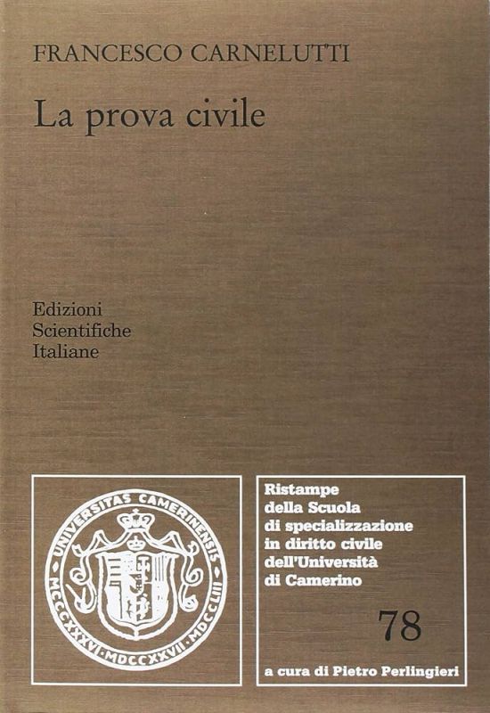 Copertina di La Prova Civile, scritto da Francesco Carnelutti