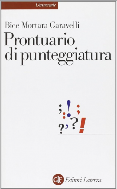 Copertina di Prontuario punteggiatura, scritto da Bice Mortara Garavelli